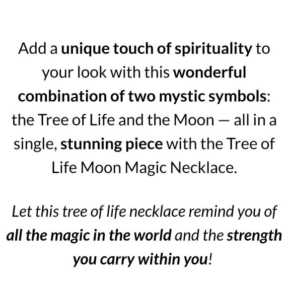 Rose Quartz ✦ Moon Crystal Necklace ✦ Wire‑Wrapped Tree of Life Pendant NWT - Picture 7 of 11